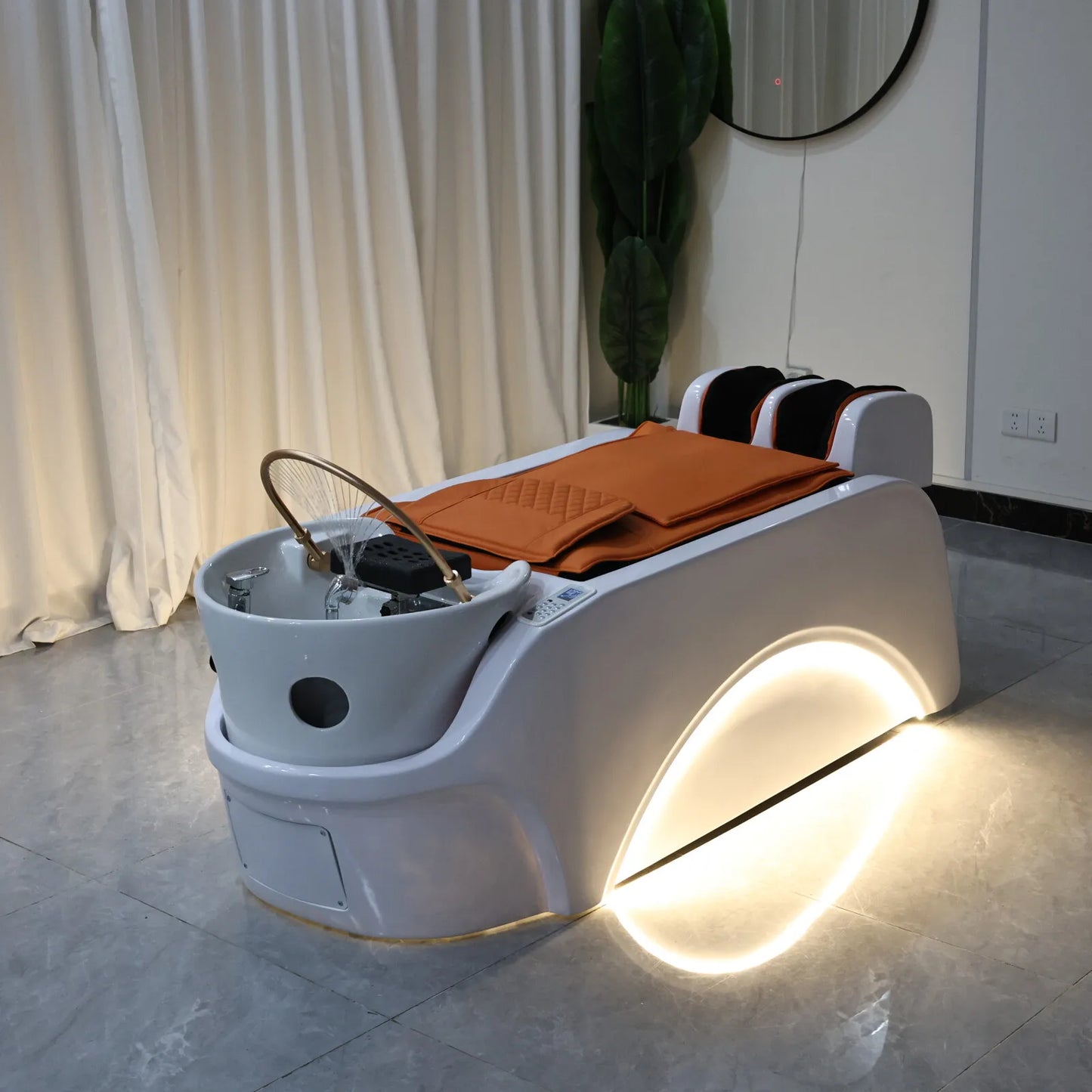 Intelligente Massage-Haarwaschliege, Massagetisch, Kopf-SPA-Salonmöbel für Luxussalons, Friseurdienstleistungen