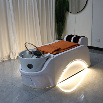 Intelligente Massage-Haarwaschliege, Massagetisch, Kopf-SPA-Salonmöbel für Luxussalons, Friseurdienstleistungen