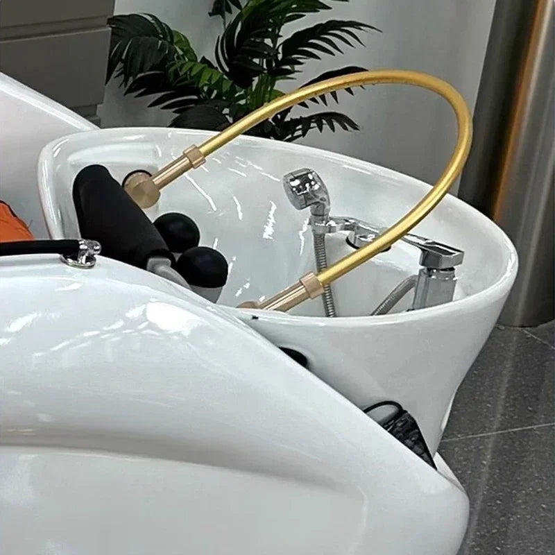 Nordic Hair Spa Massagebett, Salon-Frisierstühle, Maschine, Shampoo-Rückspüler, Kopfhautwasser, Friseur, Mobiliar, Friseurausstattung, Lagerbestand
