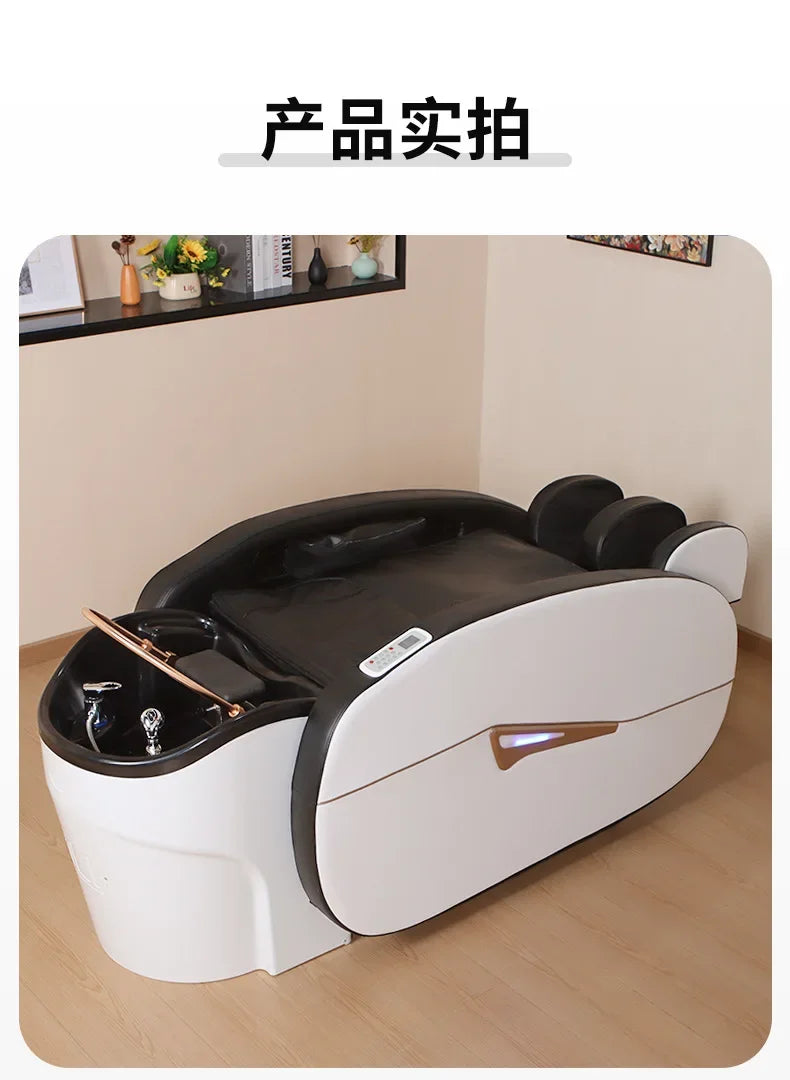 Fabrik Salon Möbel Friseurladen Elektrisches Massagebett Japanisches Kopf-Spa-Bett Wasserzirkulation Automatisches Massage-Shampoo-Bett