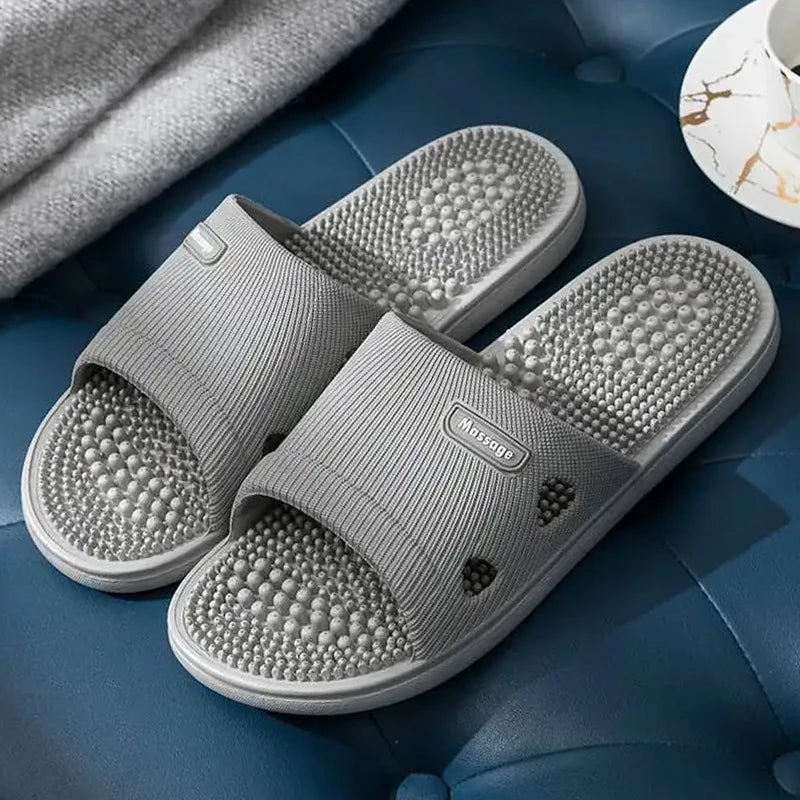 Herren-Badeschuhe aus PVC, Massage, rutschfest, einfarbig, bequem, strapazierfähig, Kühles Pool-Design