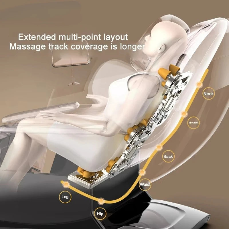 Multifunktionaler 4D 3D Zero-Gravity-Massagesessel Körper Fuß Nacken Bein Shiatsu Luftdruck Körperschonend & Komfortabel