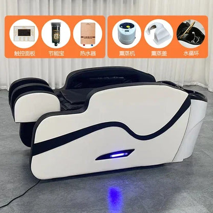 Professioneller Shampoo-Stuhl, Waschbecken, Friseursalon, Kopfhaut-Spa-Bett, Shampoo-Stuhl, Stylist, Luxus, elektronische Massage, komplette Cadeiras-Möbel