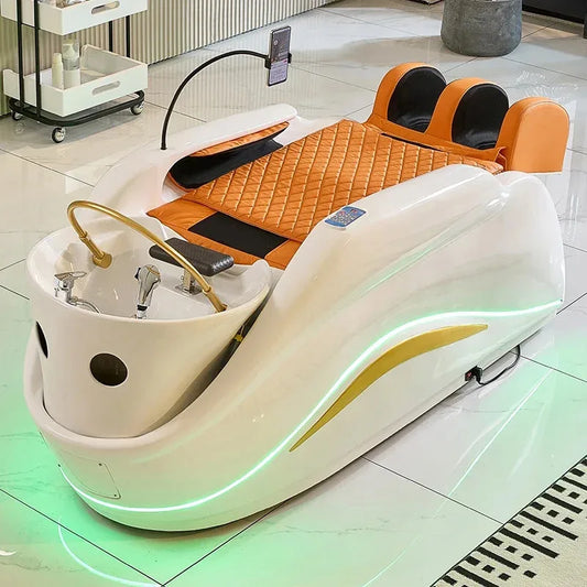 Modernes Ganzkörper-Elektro-Massage-Haarwaschbett Kopf-Spa-Shampoo-Bett
