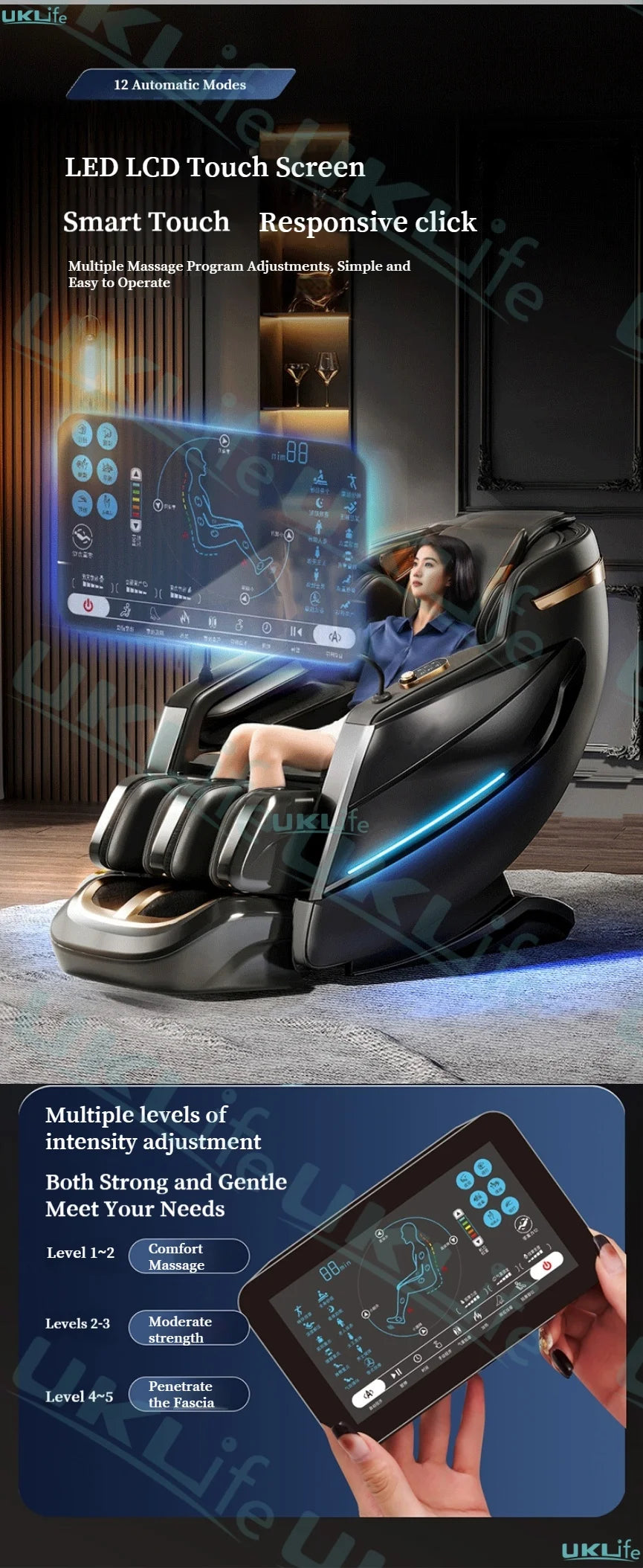 2026 MAX6D Dual-Core Jade-Massagesessel mit Wadenmassage, 152 cm Dual-SL-Schiene, KI-Sprachsteuerung, Schwerelosigkeitsmodus