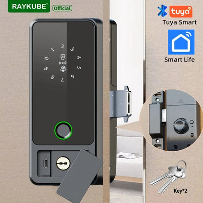 G18 Tuya Bluetooth Smart Door Lock – Fingerprint, APP, IC Card & Password Unlock for Steel/Wooden Doors