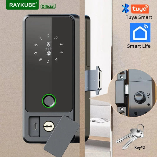 G18 Tuya Bluetooth Smart Door Lock – Fingerprint, APP, IC Card & Password Unlock for Steel/Wooden Doors
