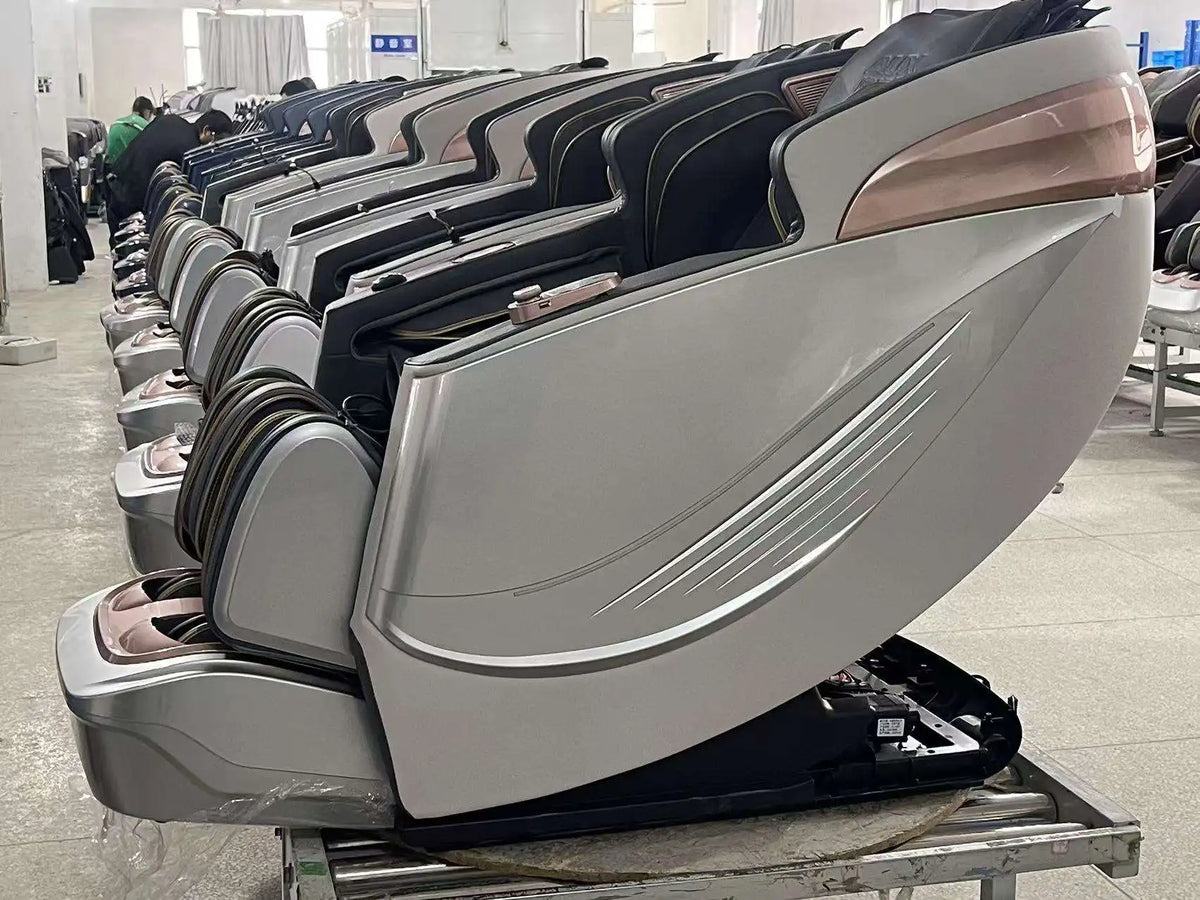 6D+6D Dual 6-Kopf-Massagesessel SL Track Wärmetherapie KI-Sprachsteuerung Thai-Stretch-Massagesessel 4D Zero Gravity Gesundheits-Scan