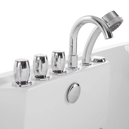 Modern Bathroom Whirlpool Air Jet Bath Tub Free Standing Acrylic SPA Massage Bathtub With Shower Faucet White