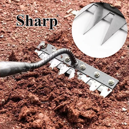 Râteau à main de jardin en acier au carbone, 5/6/7/8 dents, 1 pièce, outils de désherbage pour jardin de ferme, scarificateur, herse à ongles agricole, herse en métal