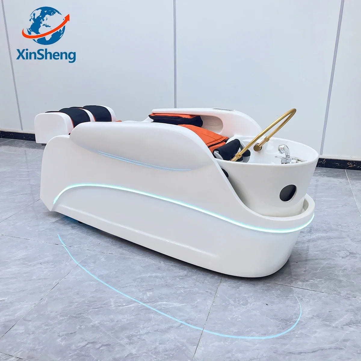 XinSheng Massagetisch Massagebett Shampoo-Betten Salonmöbel Schlafsofa Friseursalon Haarewaschen Kopf-SPA-Therapie Räucherung
