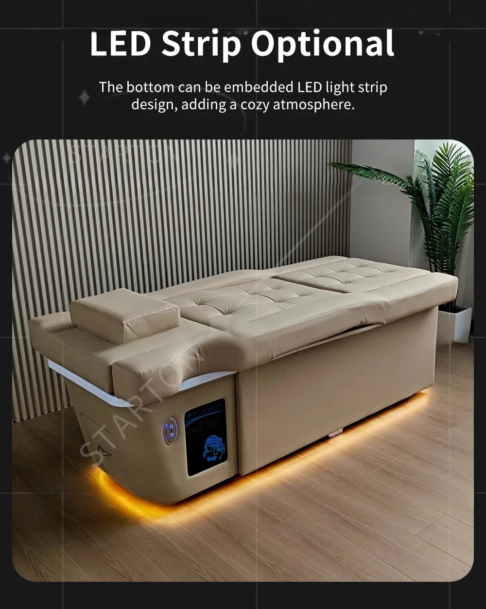 Japanischer Head Spa Shampoo Bett Schönheitssalon Möbel Spa Center Pediküre Stuhl Elektrische Rückenlift Massageliege