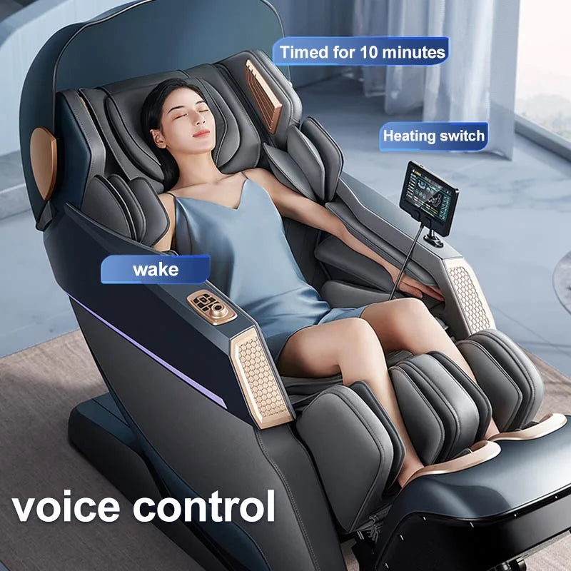 Home Use Automatic Multi-Function Full-Body Space Capsule Zero-Gravity Smart SL Dual-Track Massage Chair - Factory Direct
