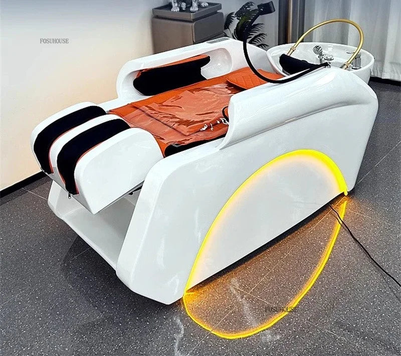 Multifunktionales Massage-Shampoo-Bett Friseursalon Spezial-Shampoo-Stuhl Salon Head Spa Ausrüstung High-End Salonmöbel