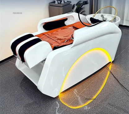 Multifunktionales Massage-Shampoo-Bett Friseursalon Spezial-Shampoo-Stuhl Salon Head Spa Ausrüstung High-End Salonmöbel