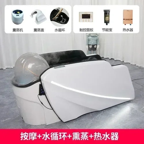 Intelligentes Head Spa Bett Salonmöbel Einfacher Beauty Haar Massagestuhl Frisierstuhl Shampoo Kappers Stoel Friseursalon