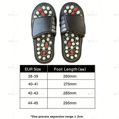 A Pair Of Acupoint Massage Slippers For Both Men And Women, Chinese Style Acupoint  Rotating Foot Massage Shoes, Unisex Style