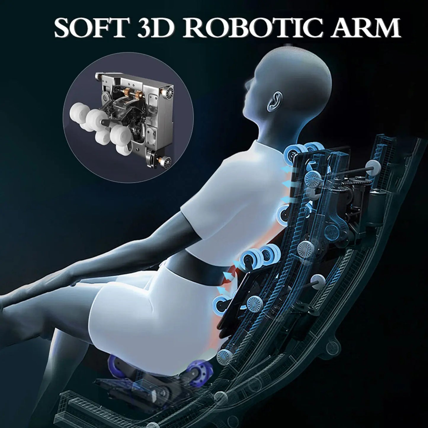 2025 New Tech 4D Massage Chair AI Voice Control Full Body Air Compression SL Track Heat Therapy Foot Roller USB Charging chair