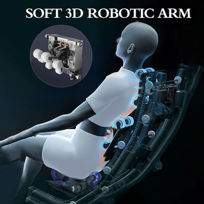 2025 New Tech 4D Massage Chair AI Voice Control Full Body Air Compression SL Track Heat Therapy Foot Roller USB Charging chair