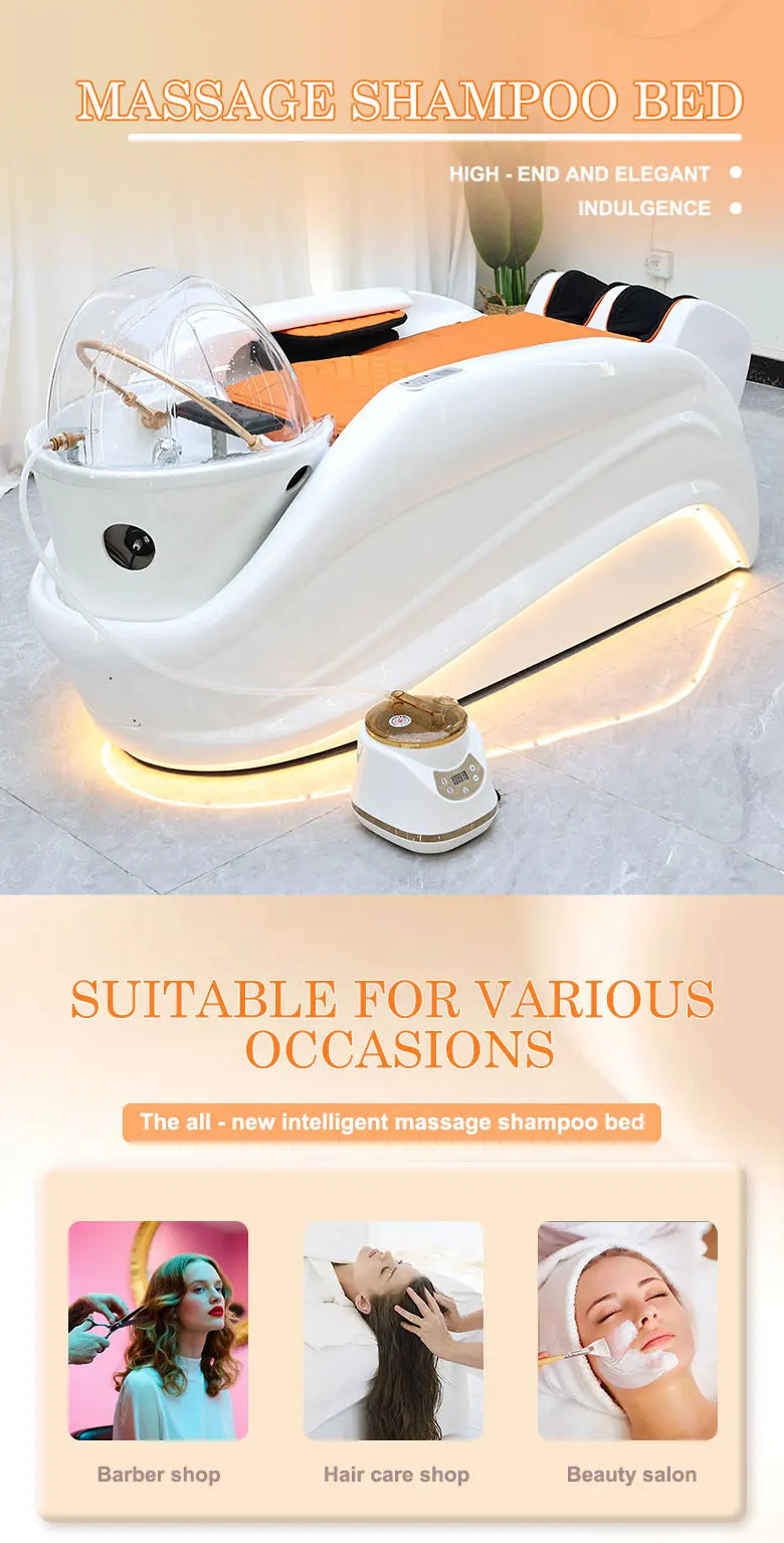 M45 Professional salon furniture hair wash facial nursing reclining head spa electric shampoo massage bed