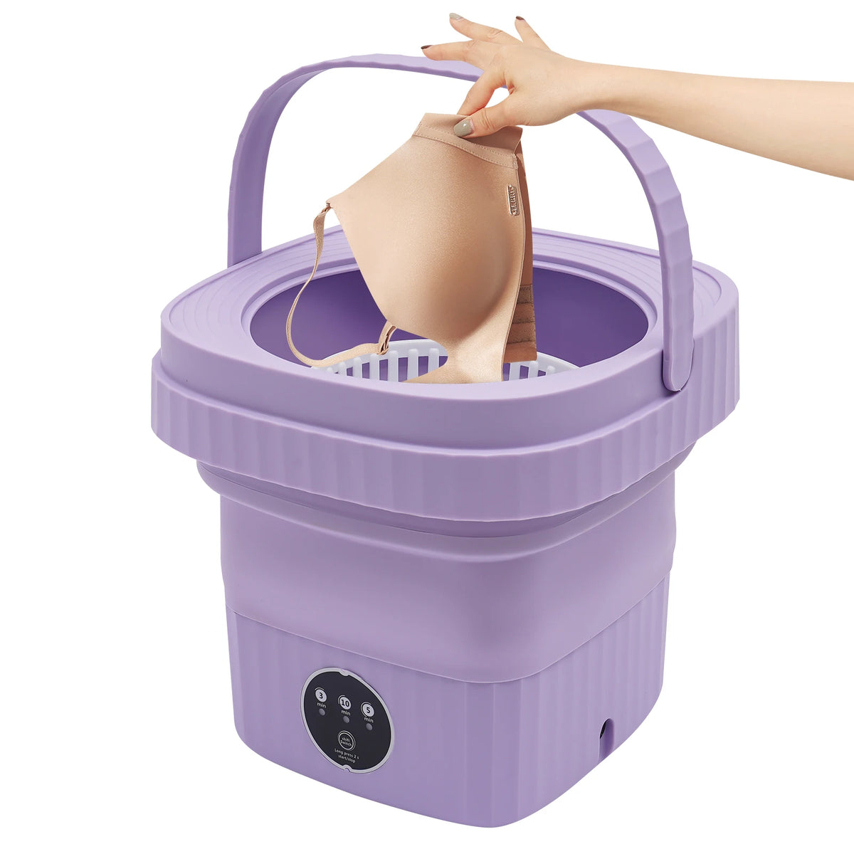Mini-lave-linge pliable portable compact avec 3 modes pour sous-vêtements, vêtements de bébé, voyage, linge léger