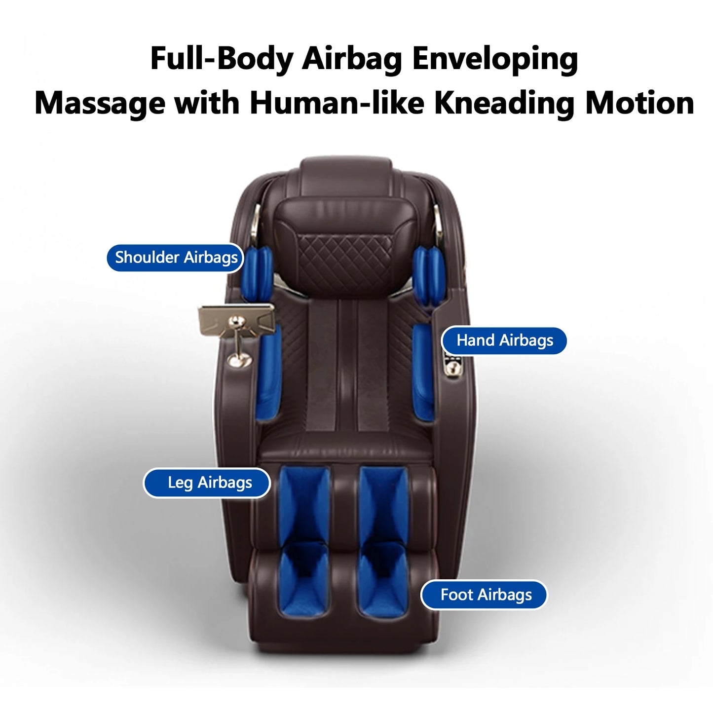 Luxus trifft auf Technologie! Schwereloser Massagesessel mit SL-Schiene, Shiatsu, beheizter Rücken- & Wadenmassage, Fußrollen,