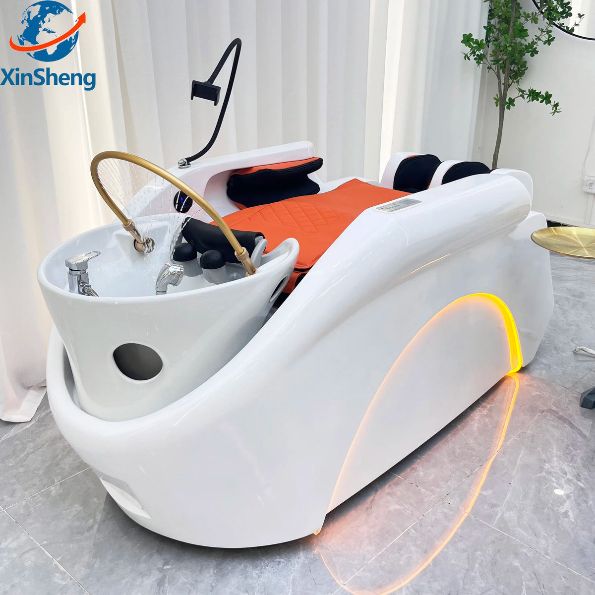 Waschbeckenstuhl, elektrisch intelligente Spa-Massageliege, Waschsessel