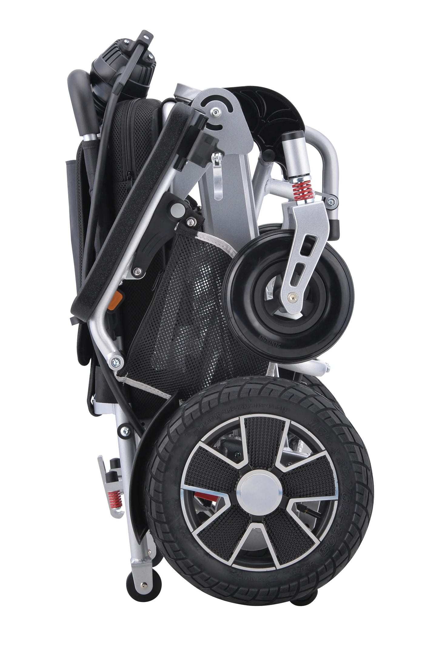 -Health Care Supply Shock Absorption Disabled Portable Wheelchair Folding Lightweight Aluminum Auto-folding Electric Wheelchair