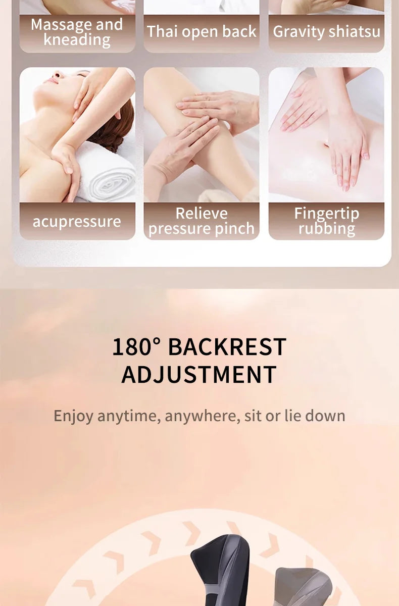 Shiatsu Neck Back Massager with Heat, 2D ro 3D Kneading Massage Chair Pad, Adjustable Compression Seat Massager for Full Body