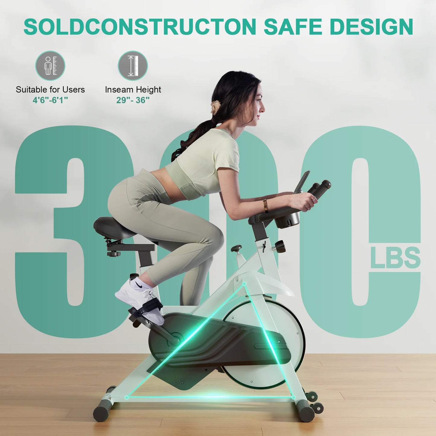 Superun Heimtrainer, Standfahrrad mit 32-stufigem Magnetwiderstand für Zuhause, geräuscharmes Trainingsfahrrad für den Heimgebrauch