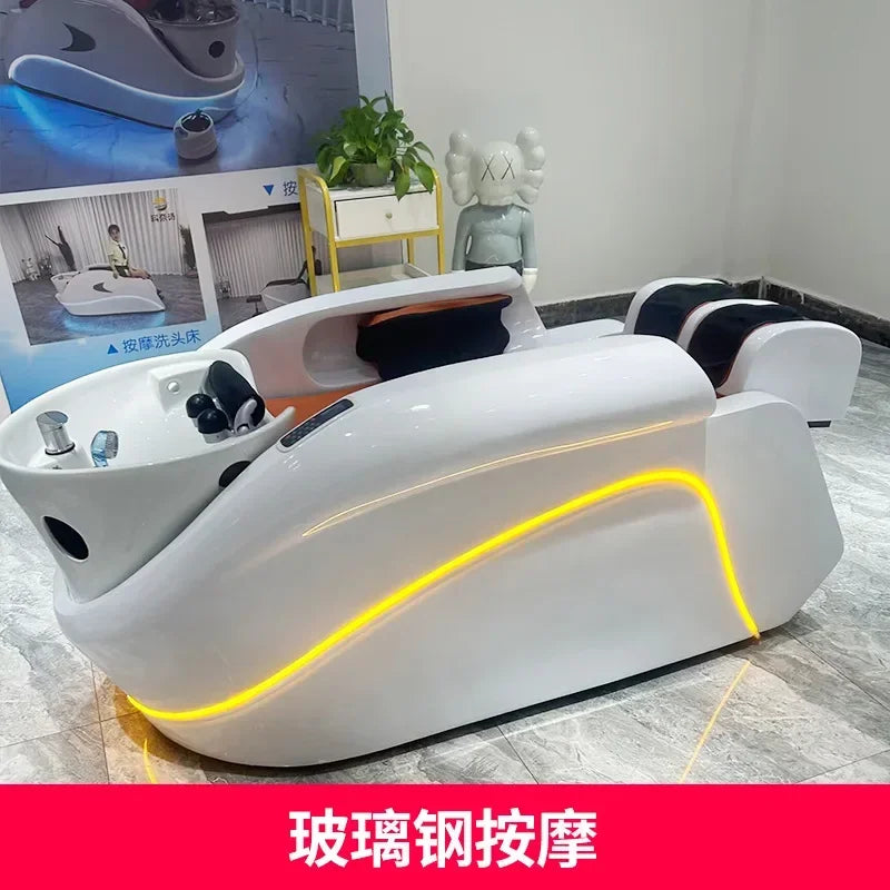 Massage-Shampoo-Bett, automatisches intelligentes Spülbett, Friseursalon-Kopftherapiebett, Wassertemperaturzirkulation