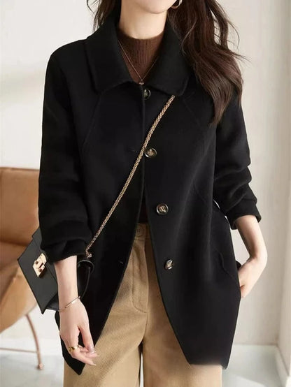 2025 Trendy Women’s Wool Blend Long Coat – Casual, Elegant &amp; Affordable Outerwear