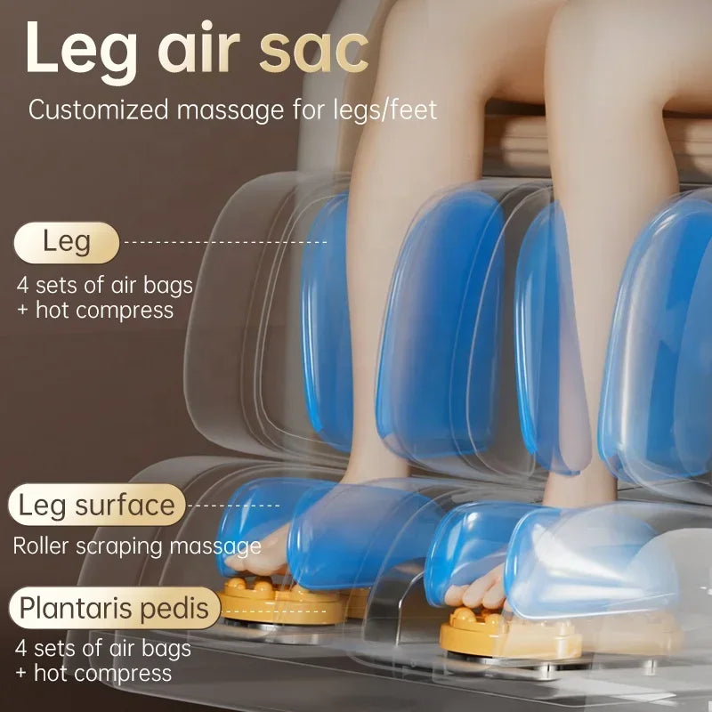 Massagesessel Luxusdesign SL Dual Track Touch Voice Armlehnen Drei Steuerungsmethoden Kabelloses Laden