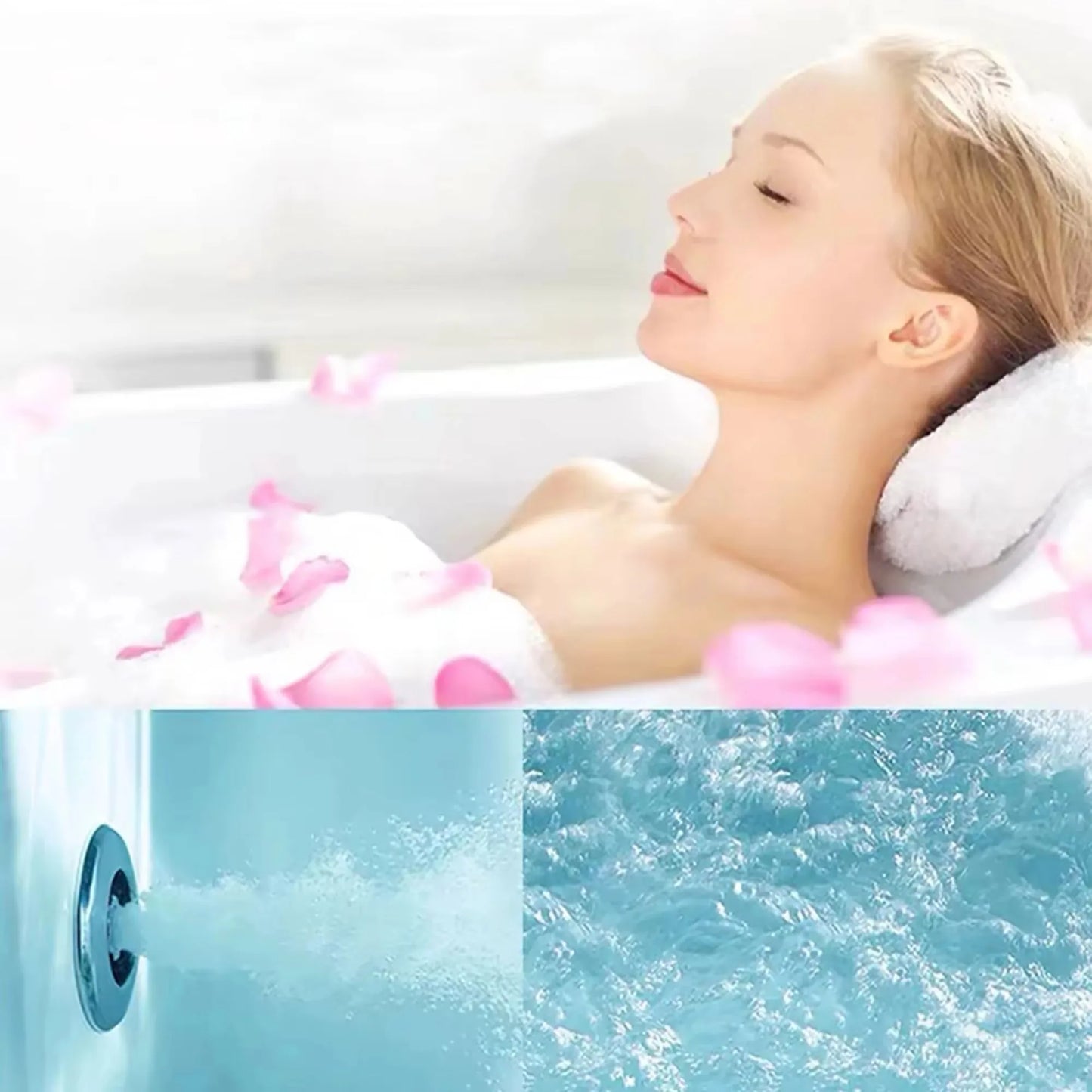 Modern Bathroom Whirlpool Air Jet Bath Tub Free Standing Acrylic SPA Massage Bathtub With Shower Faucet White