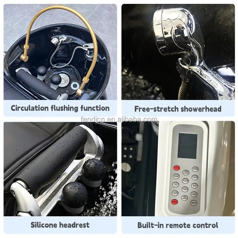 Head Spa Bed Hair Shampoo Chair Electric Massage Shampoo Chair With Head Therapy