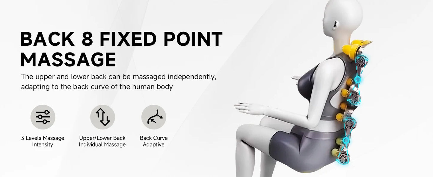 Liegesessel, Ganzkörper-Airbag-Massage, One-Touch-Schwerelosigkeit, Fußroller und Bluetooth, für Zuhause