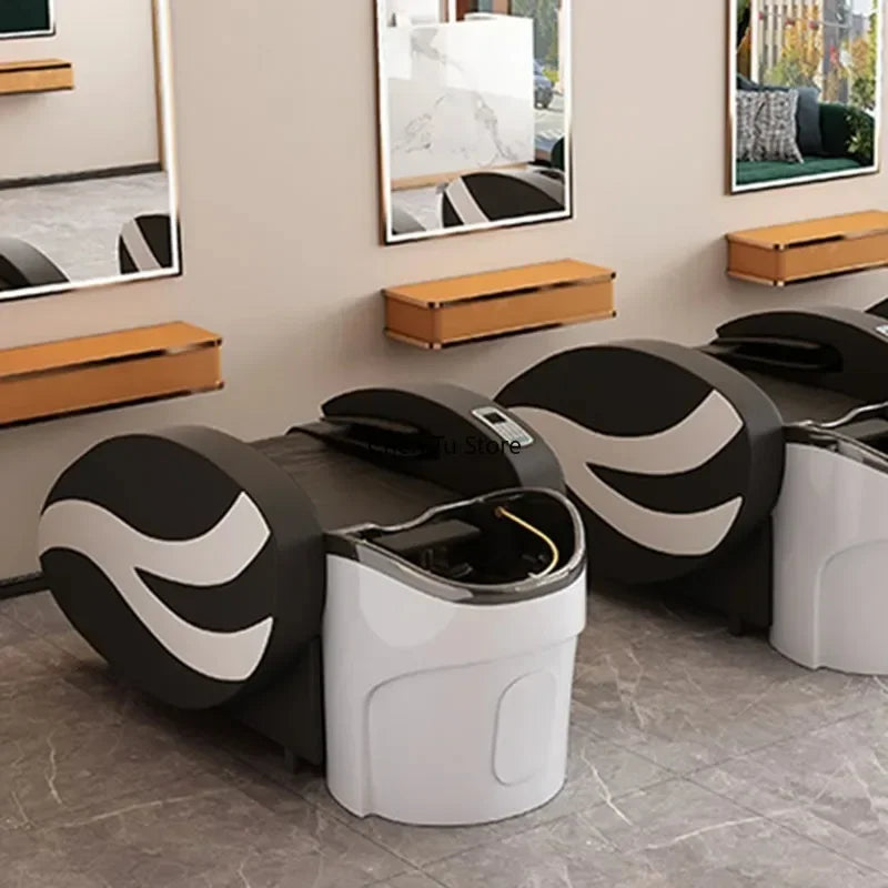 Headspa Massageliege Wasser Gewerbliche Shampoostuhl Spa Haarvorrat Japanischer Jet Mobilität Friseursalon Duschmöbel