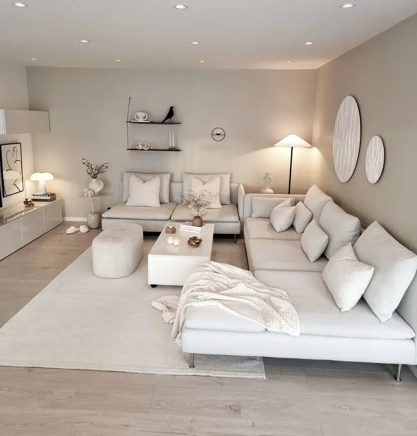 Minimalistische Multi-Seat Leder Ecksofa Kombination Modern Einfaches Wohnzimmer Sofas Erste Schicht Rindsleder L-Form Sofa-Set