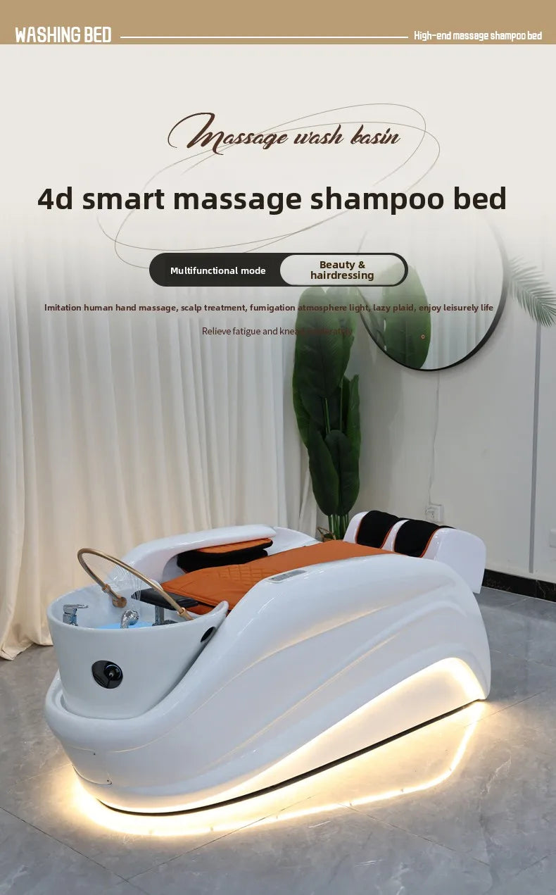 Professionelle Salon-Spa-Massageliege, elektrische Smart-Wasserkreislauf-Duschtisch, Schönheitsausrüstung für Kopfhautbehandlung, Friseursalon
