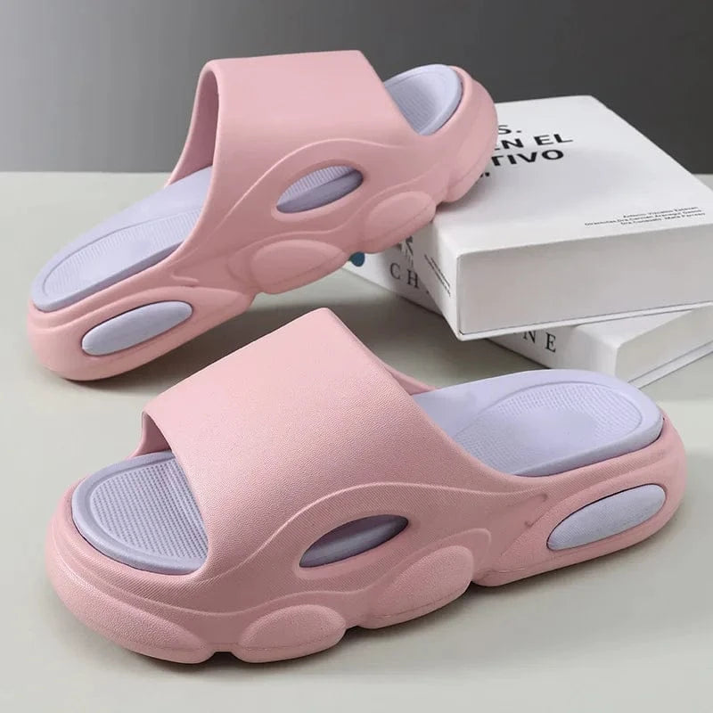 Men's Cloud Slides – Unisex Summer Platform Sandals, Soft & Non-Slip House Slippers for Bathroom, Beach &amp; Outdoor Use