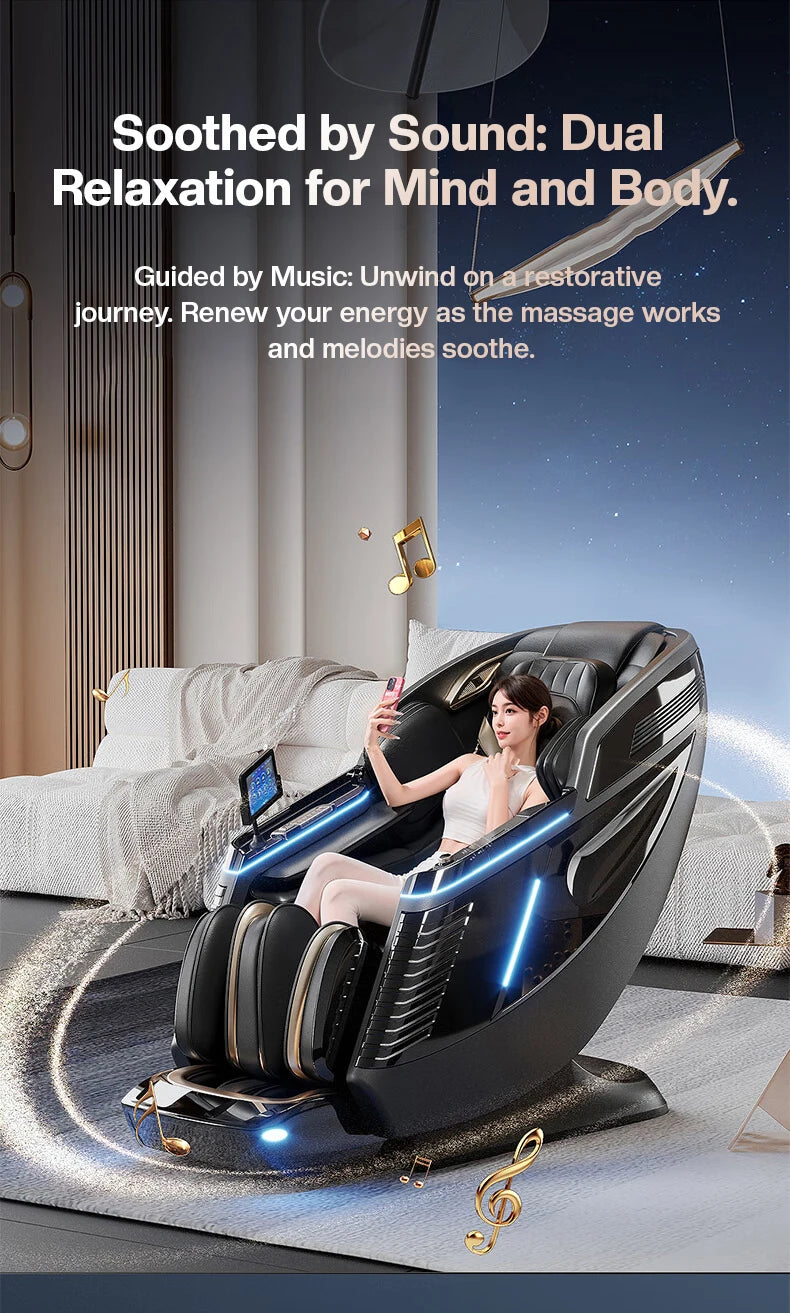 Dual Core 4D Electric Massage Chair Thai Stretch Electric Leg Lift Massage Triple Control Operation‌ Home Office Leisure Sofa