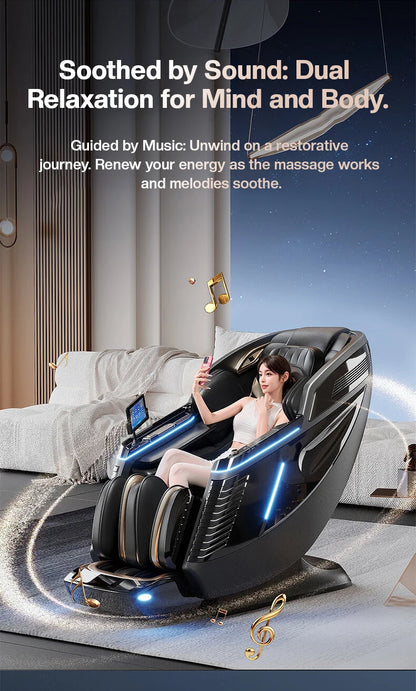 Dual Core 4D Electric Massage Chair Thai Stretch Electric Leg Lift Massage Triple Control Operation‌ Home Office Leisure Sofa