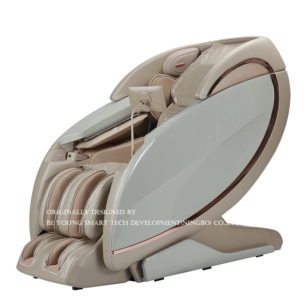 Fauteuil de massage corps entier, fauteuil de massage zéro gravité, chauffage, massage des pieds, modes automatiques, écran tactile (noir et blanc)