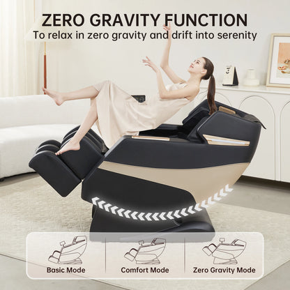 F12 Moderner Kunstleder-Relax-Sessel mit elektrischer Liegefunktion, Heizung, Massagefunktion und Musikwiedergabe, Ganzkörper für Wohnzimmer Sofa, Schwerelosigkeit