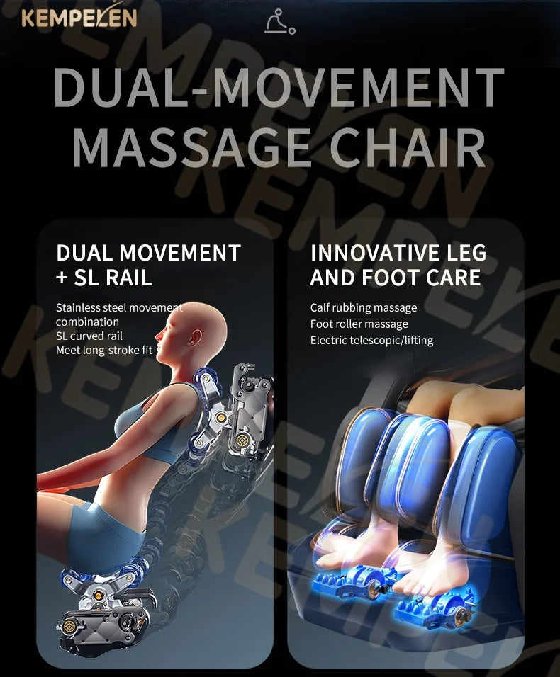 Dual-Core 4D All-in-One Massage Chair | Full Body SL Track & Zero Gravity | Advanced Leg & Foot Comfort