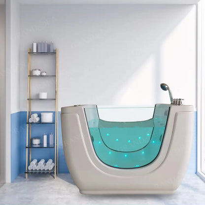 Kinder-Hydromassage-Whirlpool-Badewanne freistehend Acryl Kinderschwimmbecken Baby-Hydromassage-Badewanne