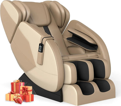 Liegesessel, Ganzkörper-Airbag-Massage, One-Touch-Schwerelosigkeit, Fußroller und Bluetooth, für Zuhause