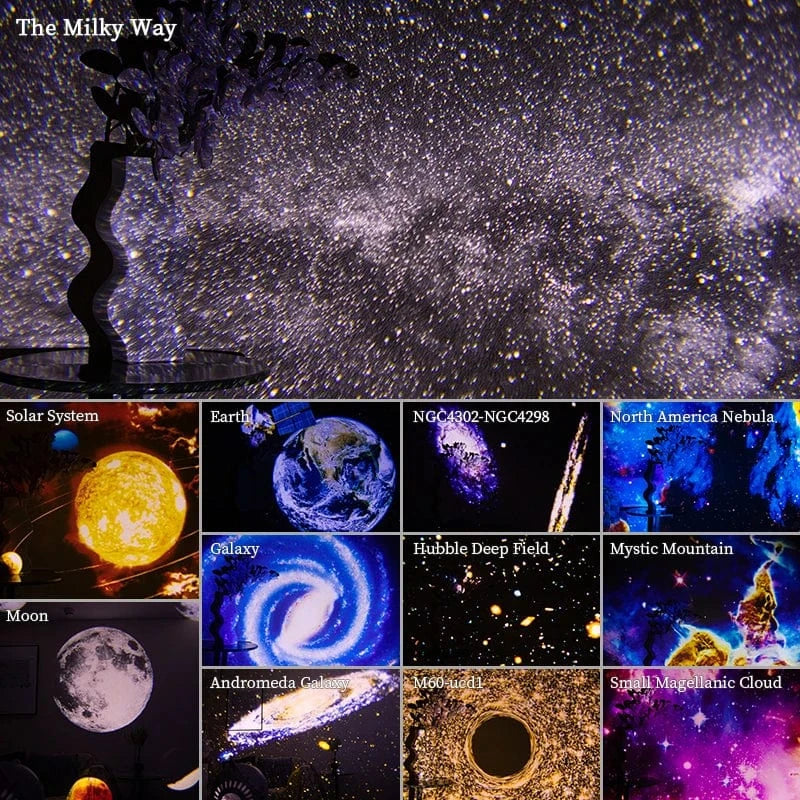 Night Light Galaxy Projector – 360° Rotating Starry Sky Planetarium Lamp