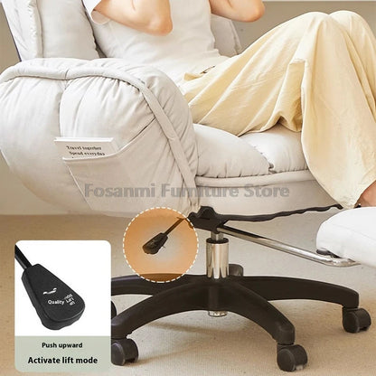 Komfortabler weicher Bürostuhl mit verstellbaren Armlehnen Ergonomischer Home-Office-Stuhl mit breiter Sitzfläche High-Back Gaming-Sessel