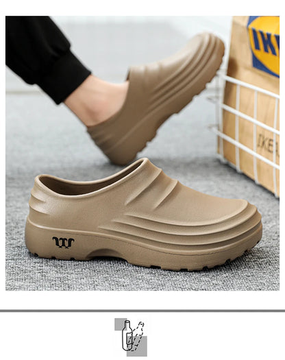 Summer Chef Shoes Anti Slip and Oil Proof Work Shoes Lazy Slippers  Casual Trendy Slippers One Step Fashion Shoes Sports Shoes